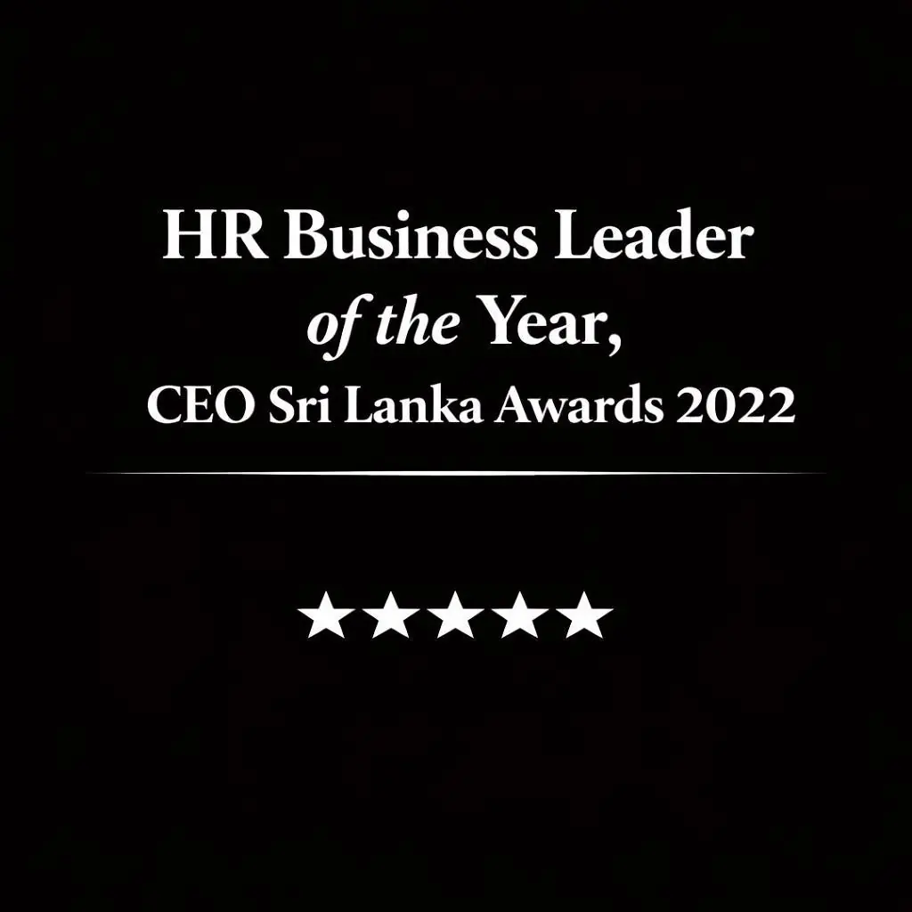 HR Business Leader of the Year at the CEO Sri Lanka Awards 2022