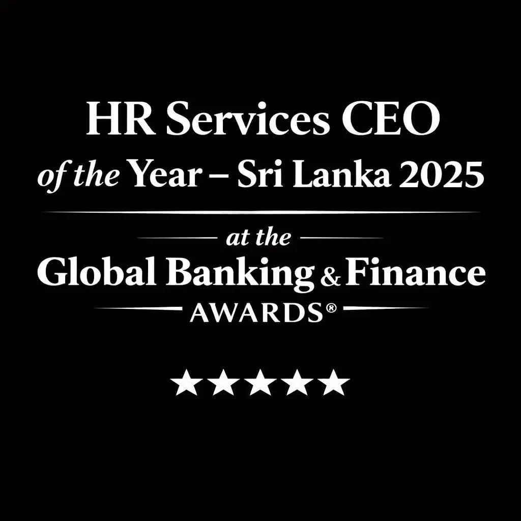 HR Services CEO of the Year, Sri Lanka 2025 at the Global Banking & Finance Awards